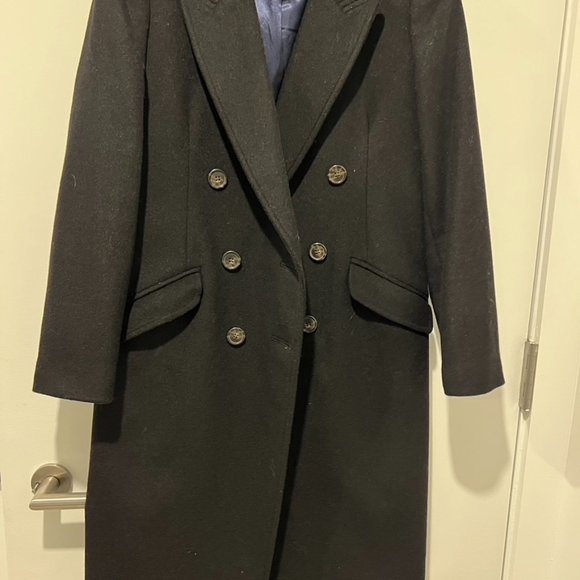 PETITE DOUBLE-BREASTED TOPCOAT IN WOOL CASHMERE - Picture 4 of 7